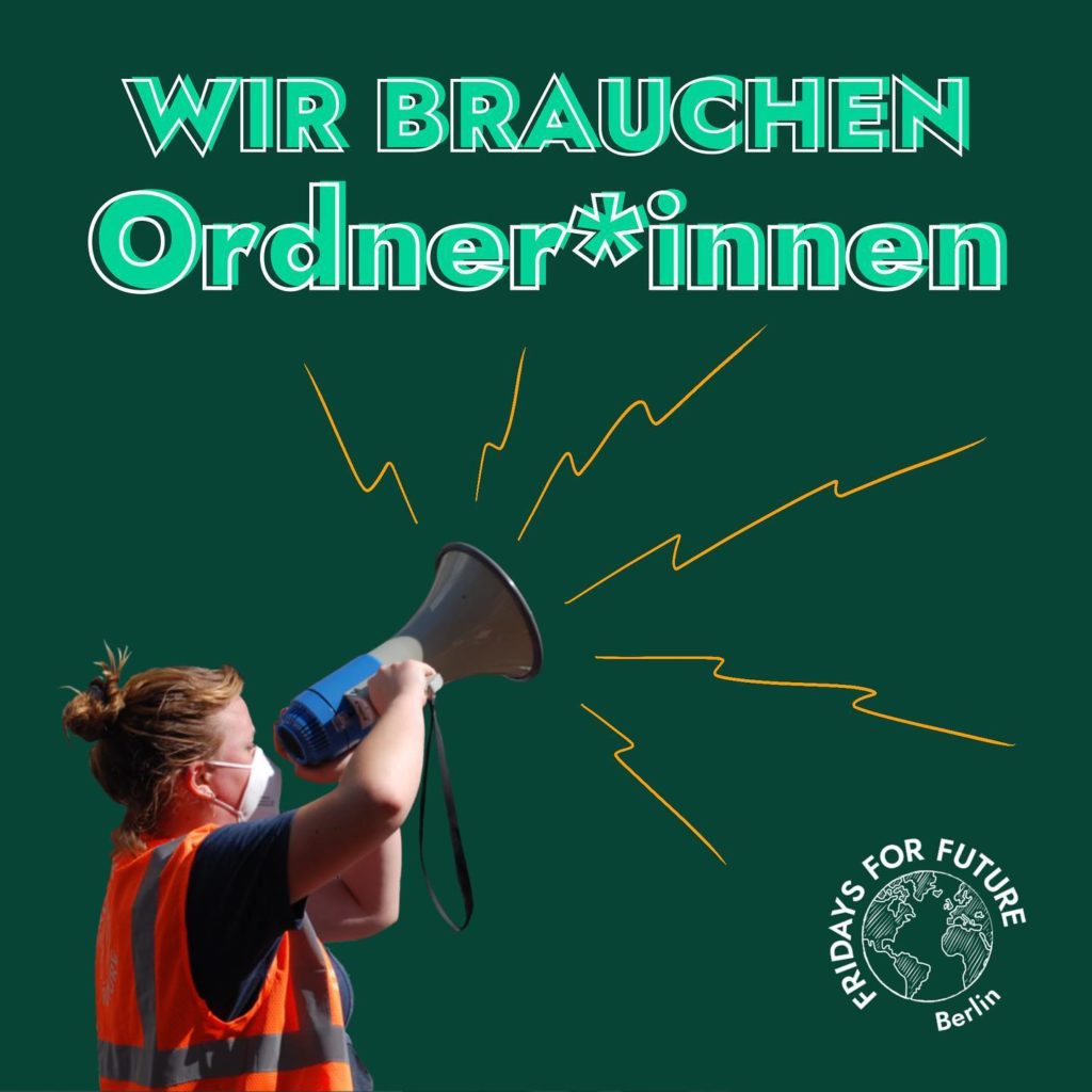 Wir brauchen Ordner*innen und andere Helfer:innen bei unserem Streik!
